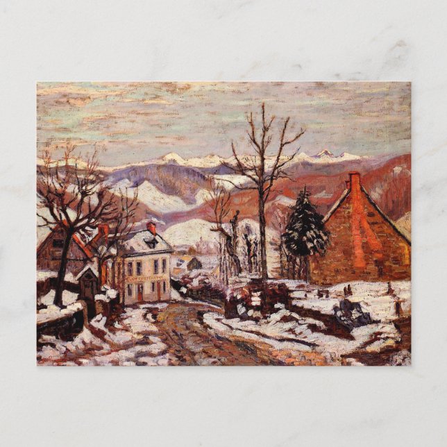 Postal Invierno en San Sauves de Auvernia (Anverso)