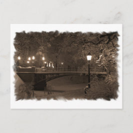 Postal Invierno en tonos sepia