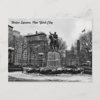 Postal Invierno en Union Square 001 Black White 2002 de N