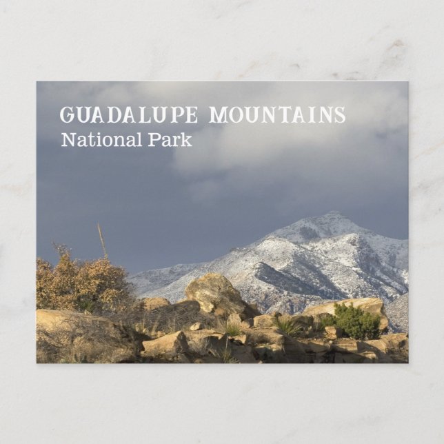 Postal Invierno, Guadalupe Peak, Guadalupe Mountains NP (Anverso)