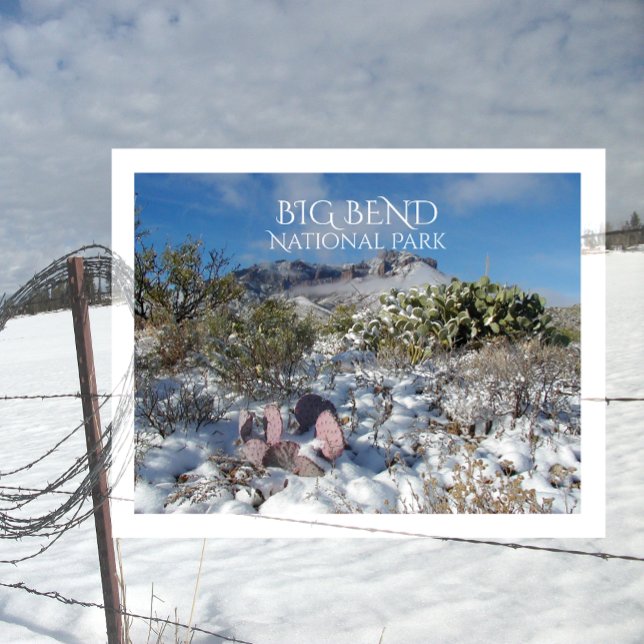 Postal Invierno, montañas Chisos, Parque Nacional Big Ben (Subido por el creador)