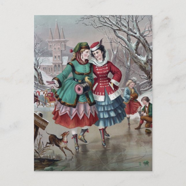 Postal Invierno vintage (Anverso)