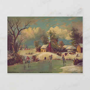Postal Invierno vintage