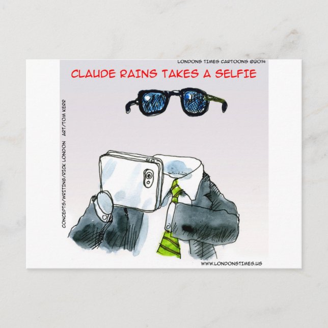 Postal Invisible Selfie Funny (Anverso)