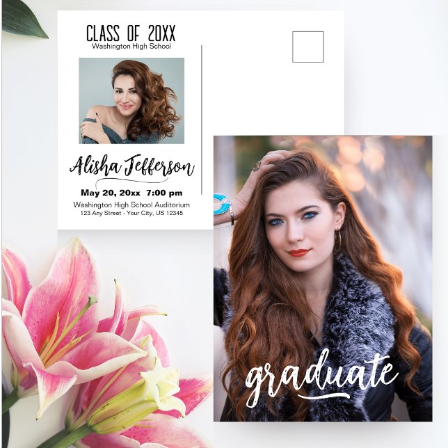 Postal Invitación/invitación de graduación de fotos (Subido por el creador)