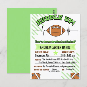 Postal ¡Invitaciones de cumpleaños de fútbol para chicos