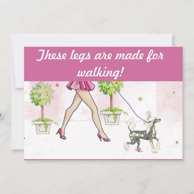 Postal invitada de perro detenido chino (Anverso)