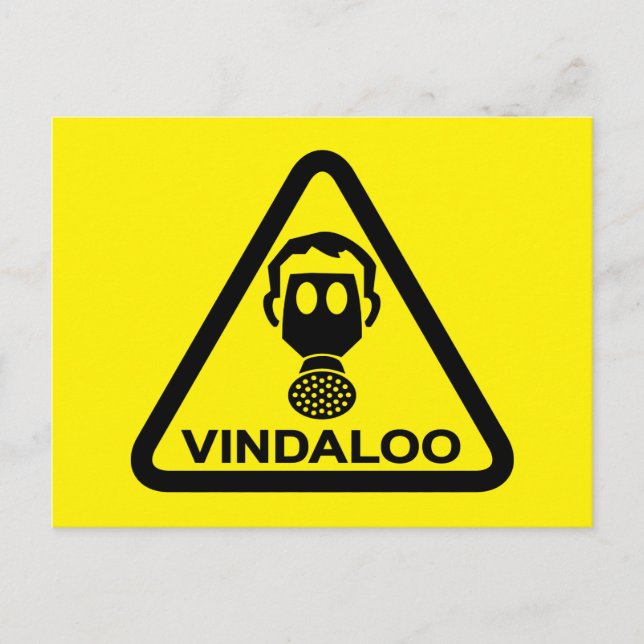 Postal Invitan a Fiesta de comida divertida con curry noc (Anverso)