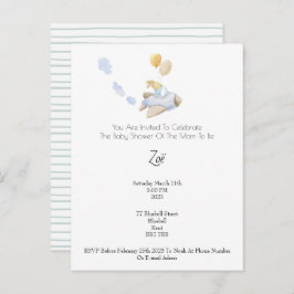 Postal Invitation (10,8 x 14,2 cm) - Baby Shower