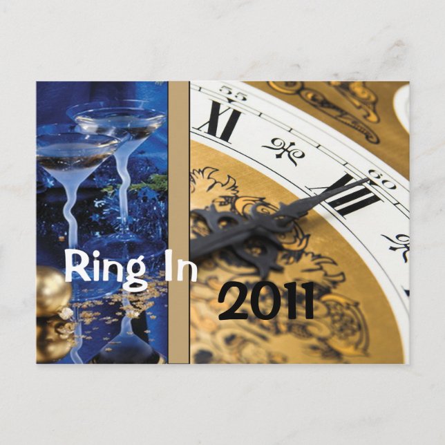 Postal invitativa de Año Nuevo (Anverso)