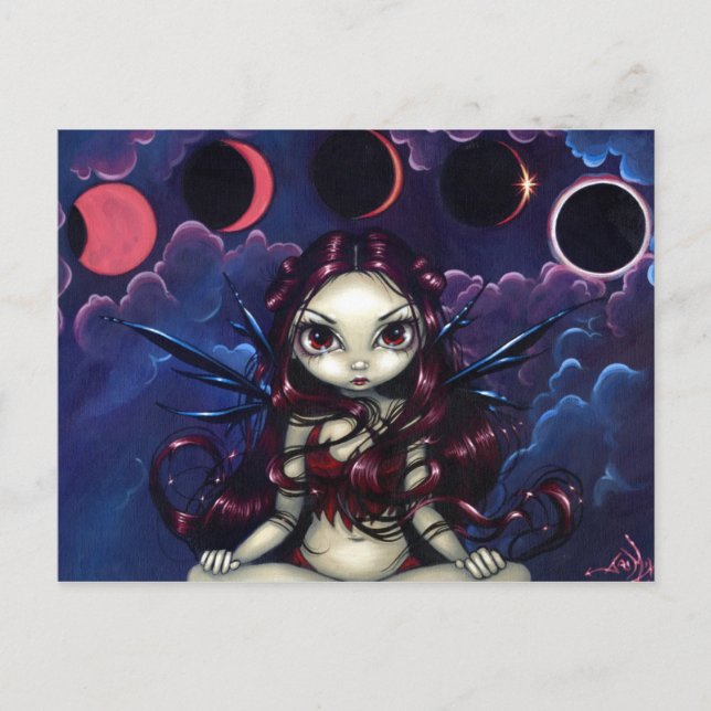 Postal "Invocando el eclipse" (Anverso)