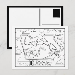 Postal iowa colorea mi collage