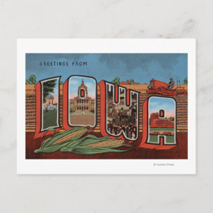 Postal Iowa (Cornfields & Corn) - Escenas de letras grand
