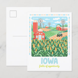 Postal Iowa Fields of Opportunity USA Summer Travel