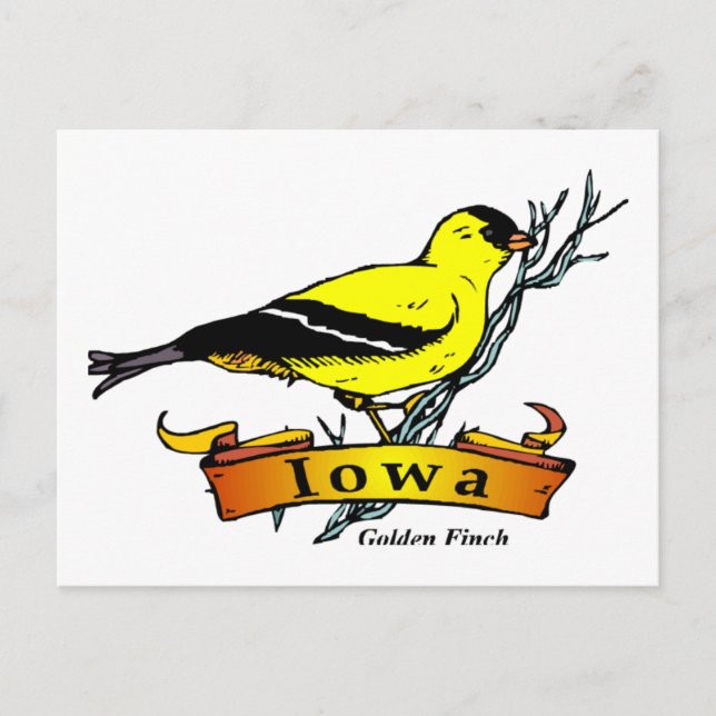 Postal Iowa Goldfinch (Anverso)