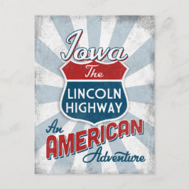 Postal Iowa Lincoln Highway Viintage America