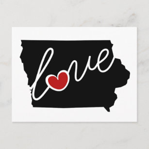 Postal ¡Iowa Love!  Regalos para los amantes de IA