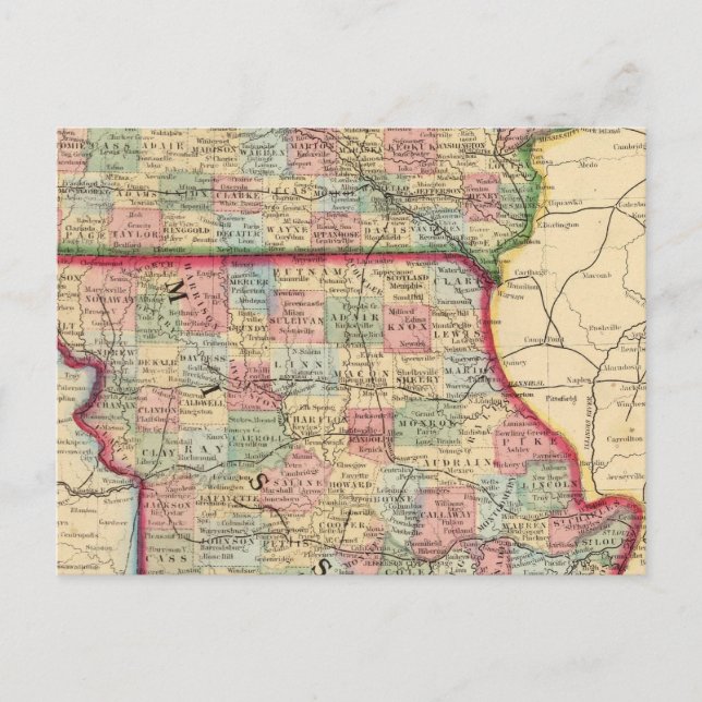 Postal Iowa, Mapa de Missouri por Mitchell (Anverso)