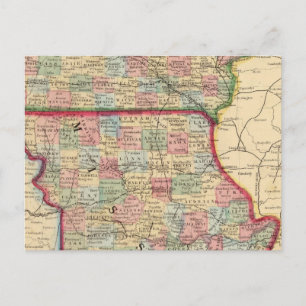 Postal Iowa, Mapa de Missouri por Mitchell