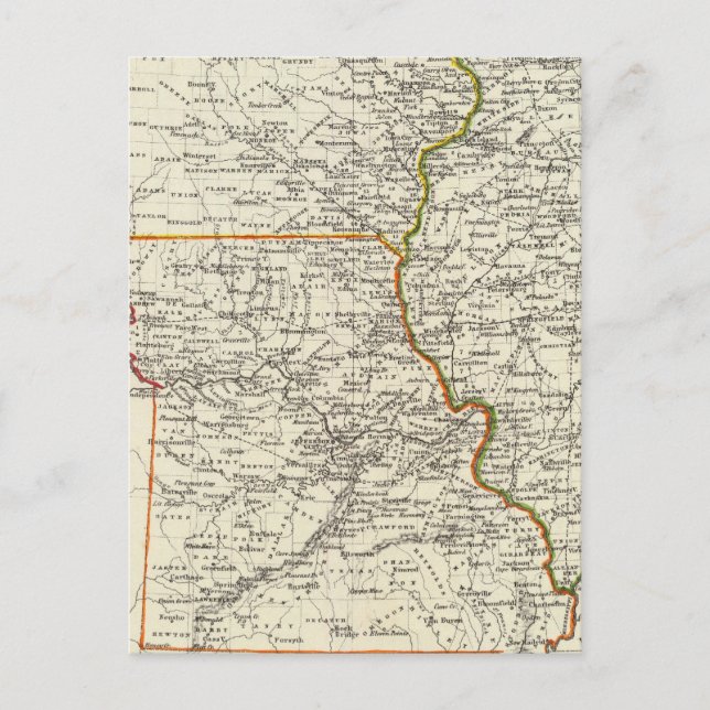 Postal Iowa, Missouri e Illinois (Anverso)