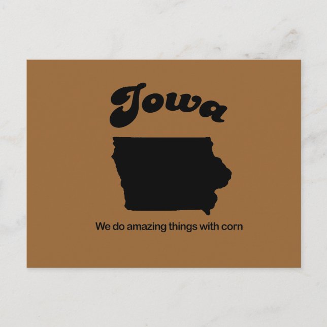 Postal Iowa Motto - Hacemos cosas asombrosas (Anverso)