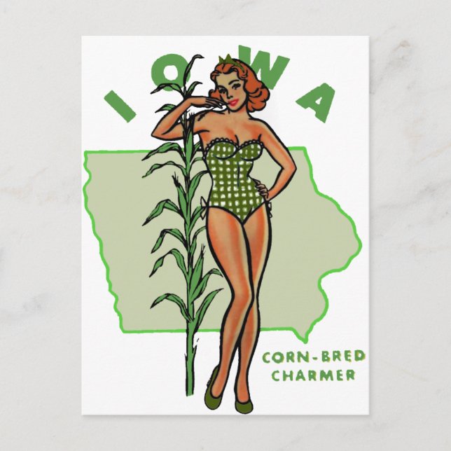 Postal Iowa Pinup (Anverso)