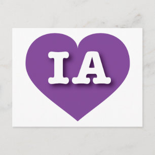 Postal Iowa Purple Heart - Amo IA