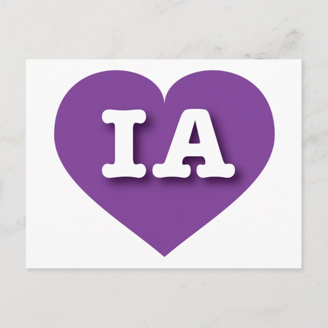 Postal Iowa Purple Heart - Amo IA (Anverso)