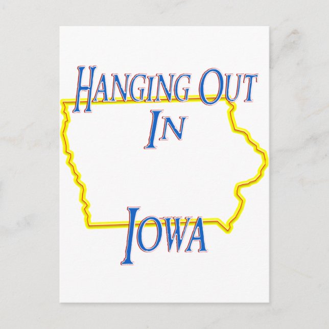 Postal Iowa - Salir a colgar (Anverso)