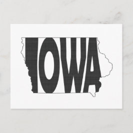 Postal Iowa Shaped Hawkeye State Name Iowan Word Art