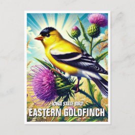 Postal Iowa State Bird Eastern Goldfinch