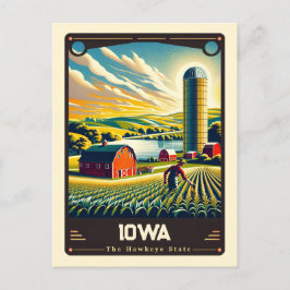 Postal Iowa | Vintage patriótico