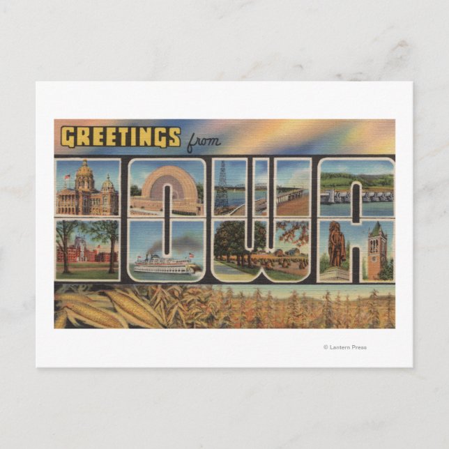 Postal IowaLarge Letter ScenesIowa (Anverso)