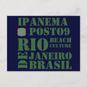 Postal ipanema posto 9, cultura de la playa