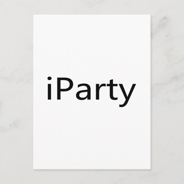 Postal iParty (Anverso)