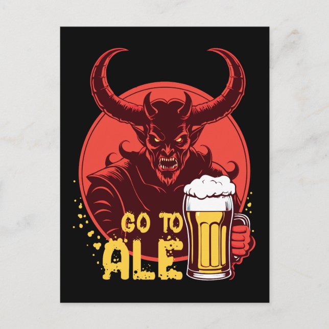 Postal Ir A Ale - Beer Satan (Anverso)