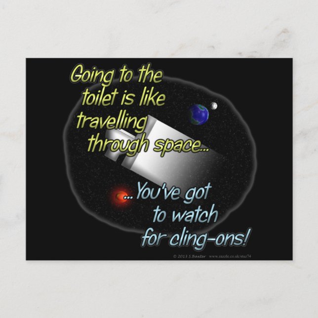 Postal Ir al baño es como viajar... (Anverso)