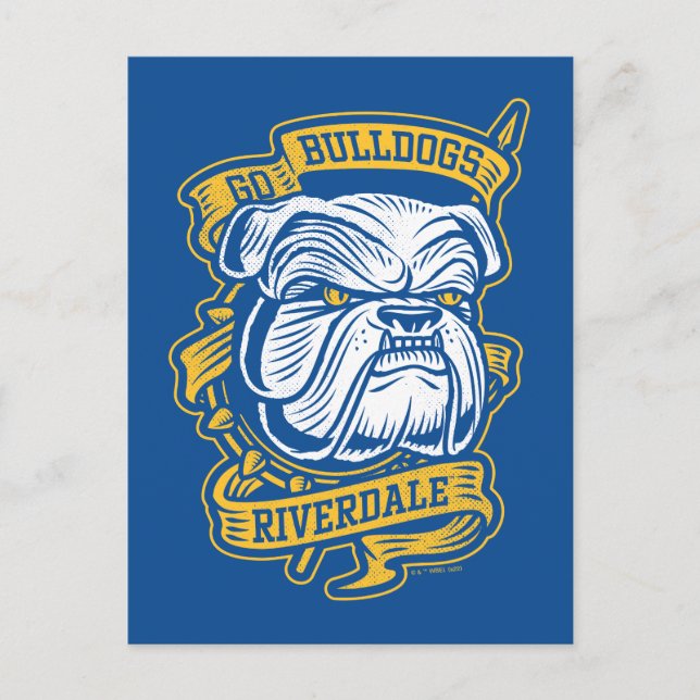 Postal Ir Bulldoges - Banner de la mascota Riverdale (Anverso)
