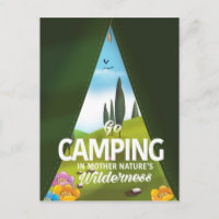 Ir de camping en la naturaleza salvaje de la madre