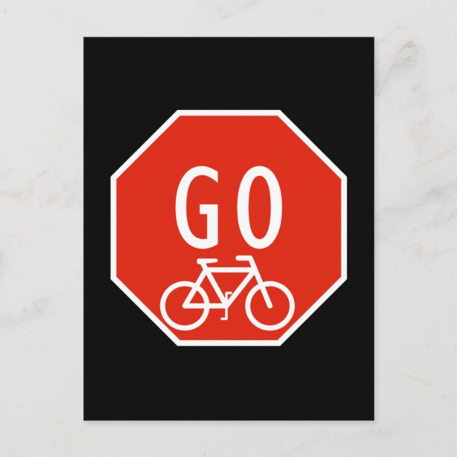 Postal Ir Rótulo de bicicleta (Anverso)