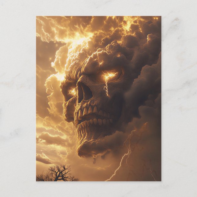 Postal Ira de la Calavera de la Tormenta (Anverso)