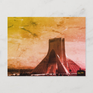 Postal Irán Antiguo Teherán Plaza Azadi