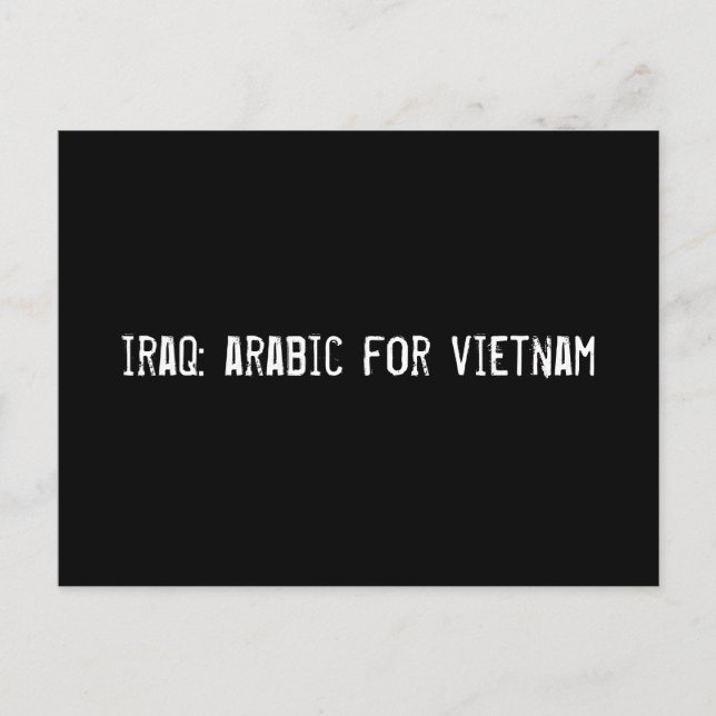 Postal iraq: árabe para vietnam (Anverso)