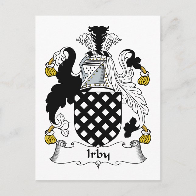 Postal Irby Family Crest (Anverso)