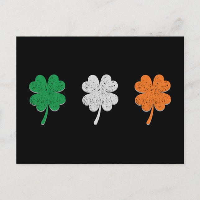 Postal Ireland Shamrock Clover Flag (Anverso)
