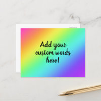 Postal iris brillante personalizada