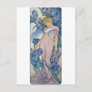 Postal Iris (Cuatro Flores), Alphonse Mucha