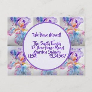 Postal Iris Flores Nueva Postcard De Direcciones, Nos Est