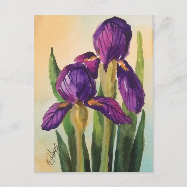Postal Iris Púrpura (Anverso)