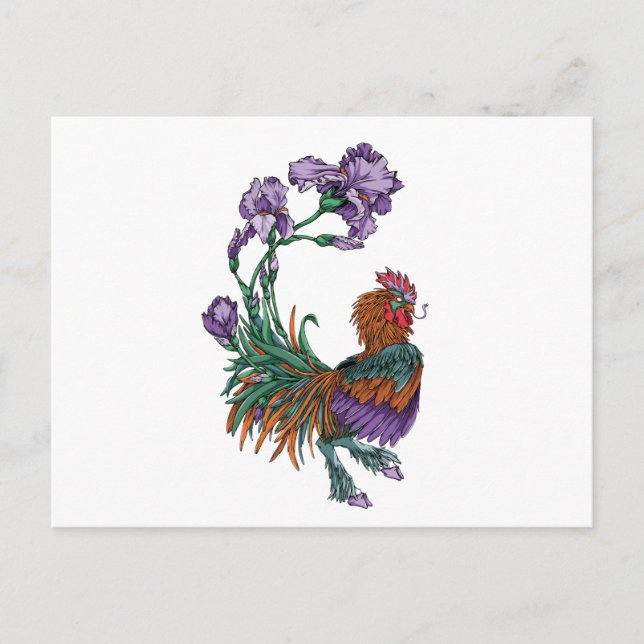Postal Iris Rooster (Anverso)